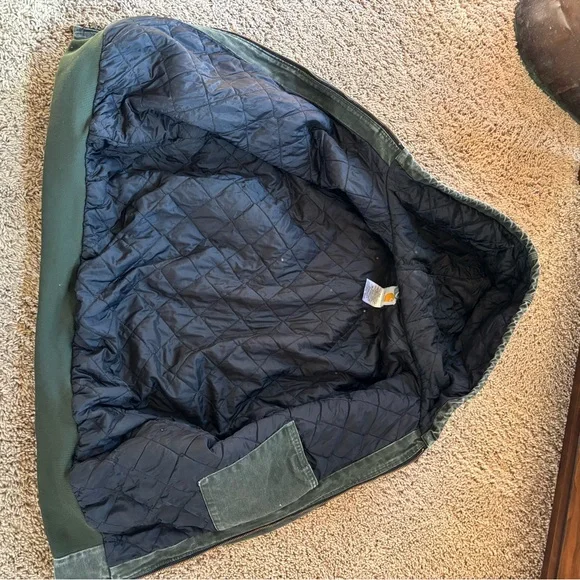 Carhartt Moss Green Jacket with Thermal Lining - Vintage - Picture 6 of 7